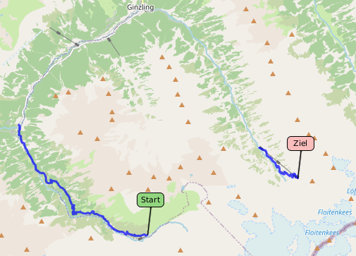 Tracklog bei OpenStreetMap ansehen