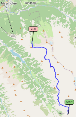 Tracklog bei OpenStreetMap ansehen